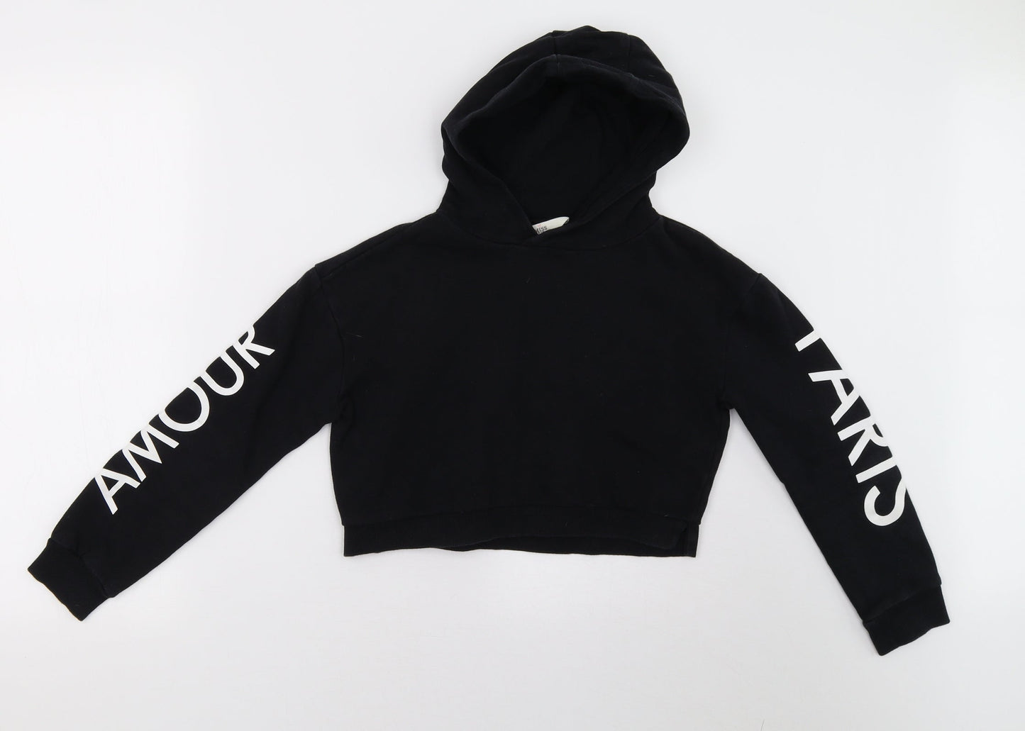 Miss Evie Girls Black   Pullover Hoodie Size 10 Years