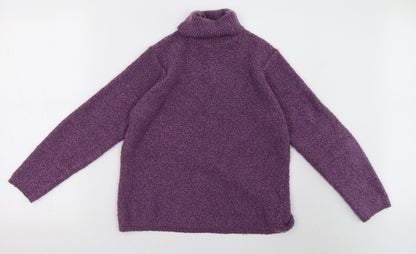 EWM Womens Purple  Knit Pullover Sweatshirt Size M