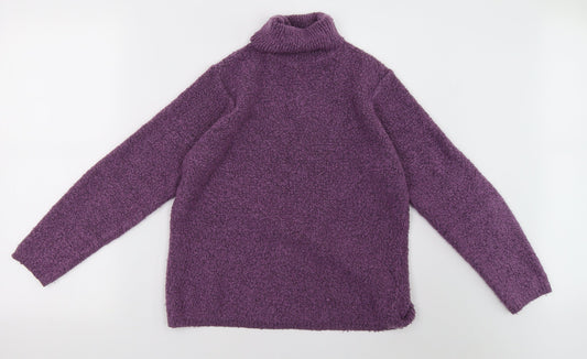 EWM Womens Purple  Knit Pullover Sweatshirt Size M