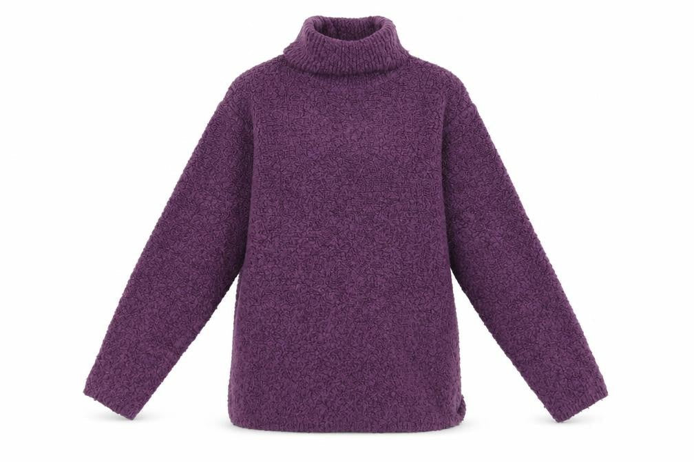 EWM Womens Purple  Knit Pullover Sweatshirt Size M