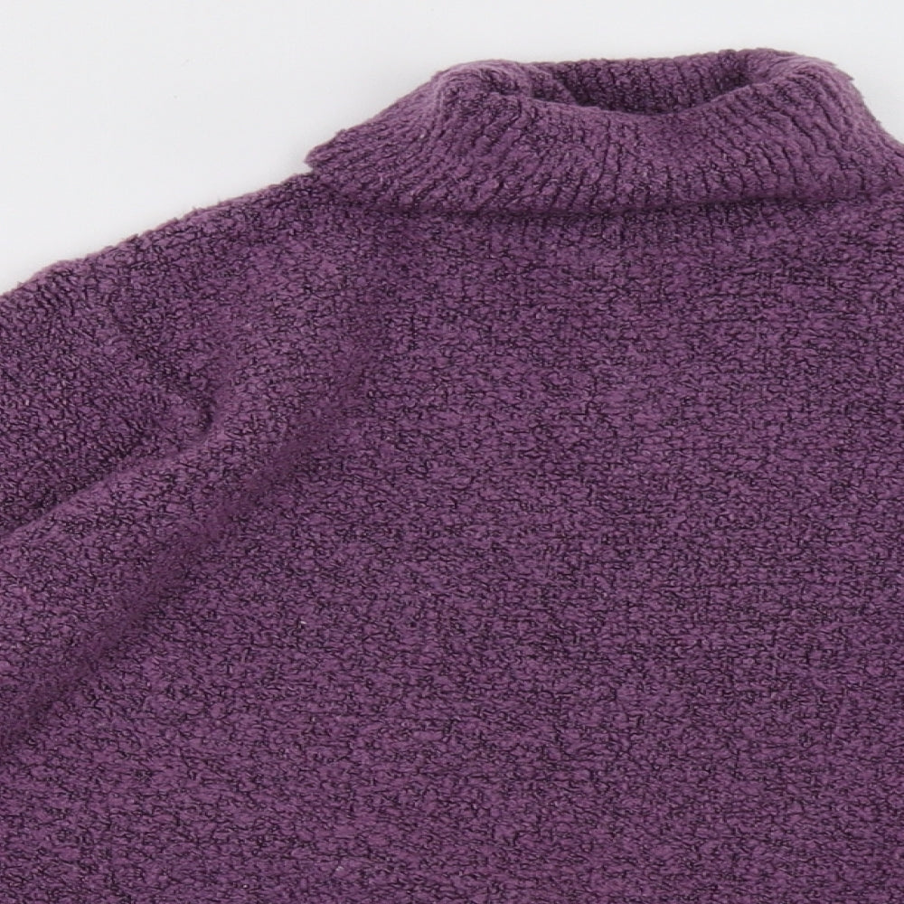 EWM Womens Purple  Knit Pullover Sweatshirt Size M