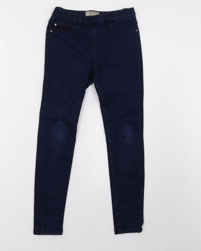 Next Girls Blue   Jegging Trousers Size 9 Months