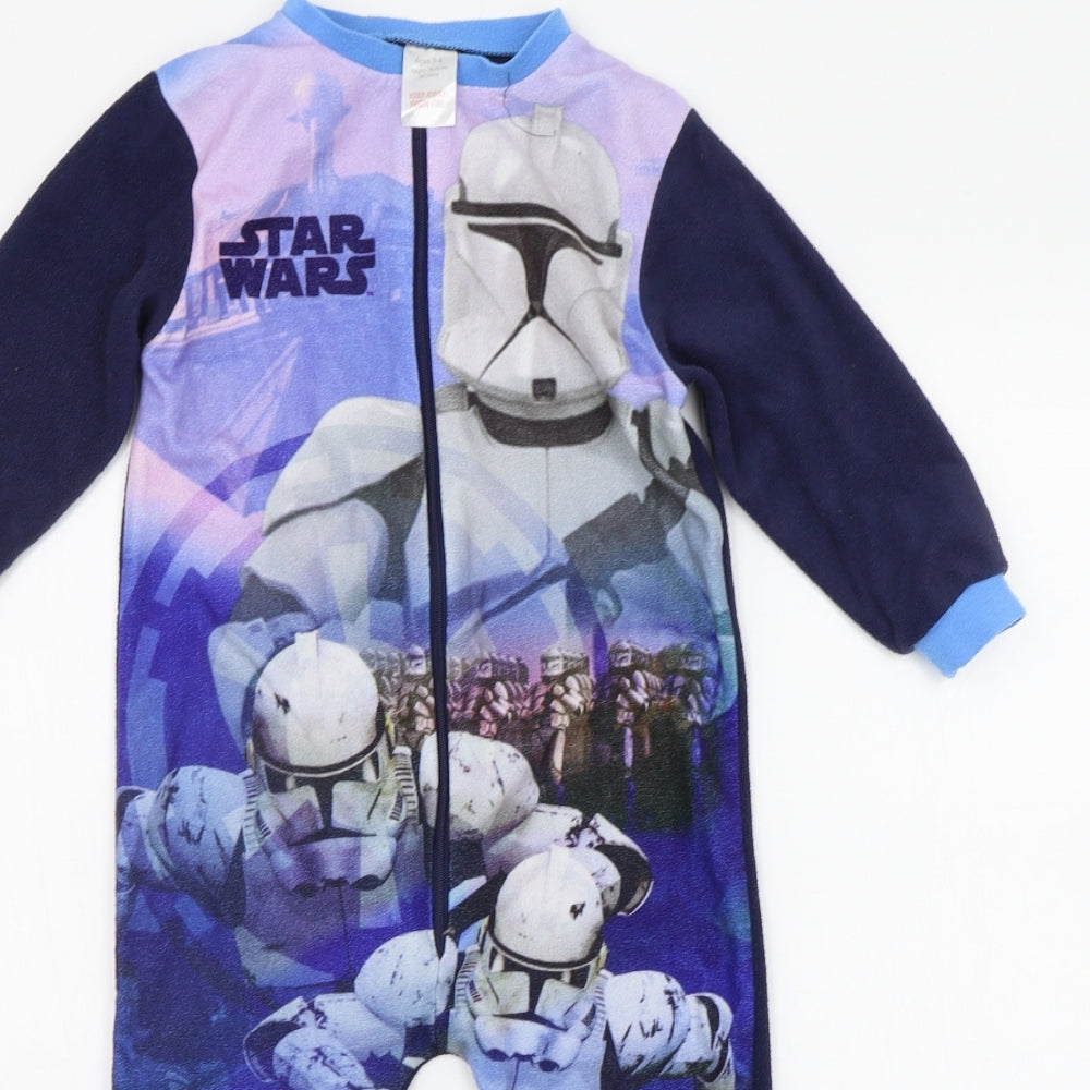 Lucasfilm Girls Blue Geometric  Jumpsuit One-Piece Size 3-4 Years