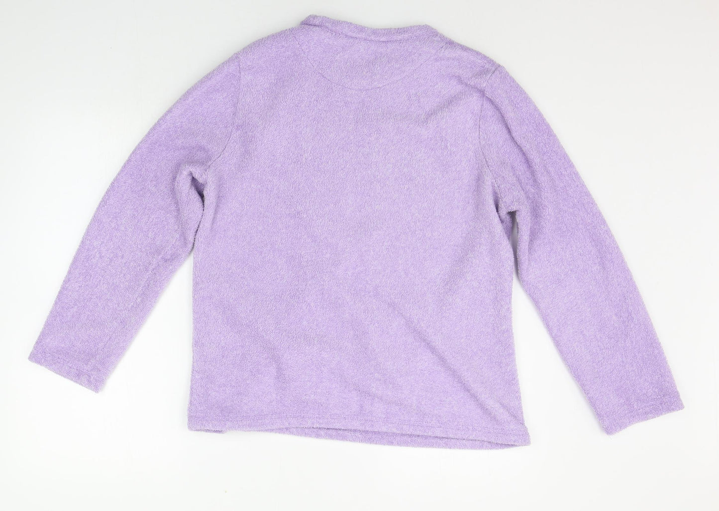 LOVE TO LOUNGE Womens Purple Solid  Top Pyjama Top Size S  - Owls