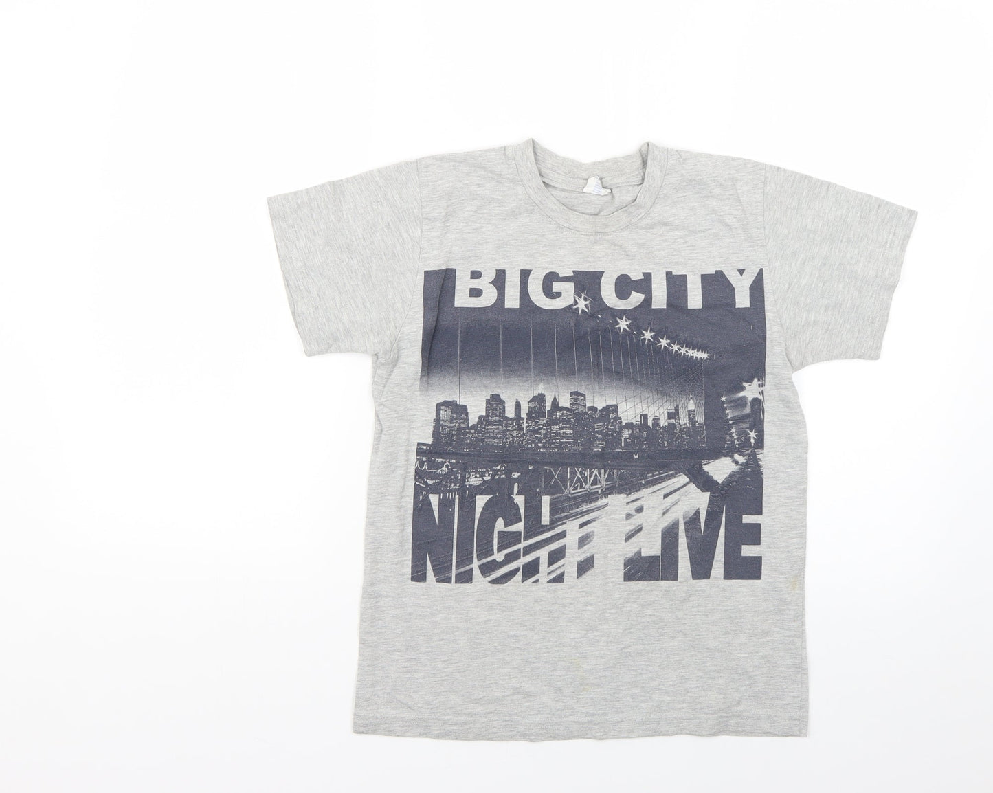 Preworn Boys Grey   Basic T-Shirt Size 10-11 Years