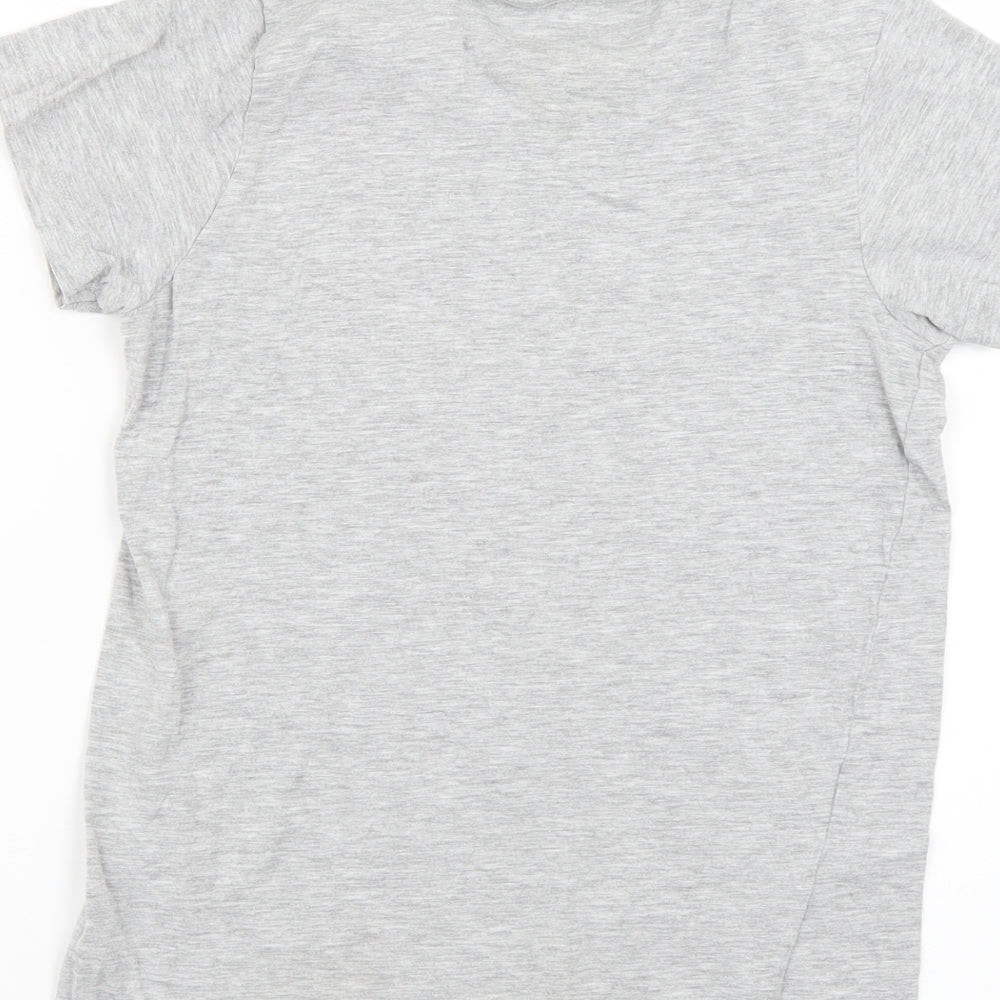 Matalan Boys Grey Geometric  Basic T-Shirt Size 10 Years