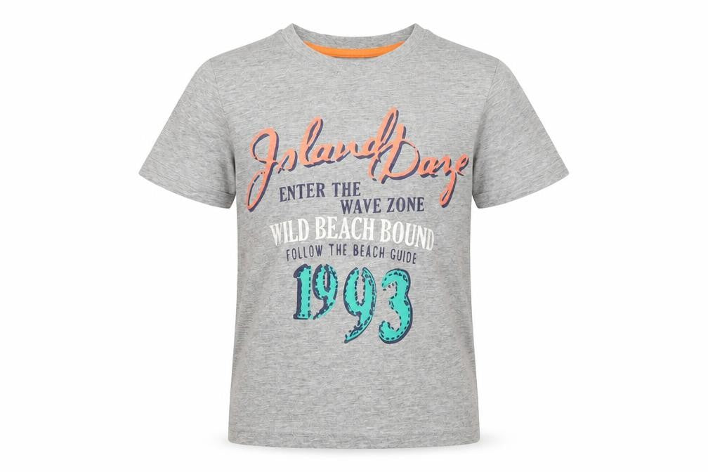 young style Boys Grey   Basic T-Shirt Size 7-8 Years