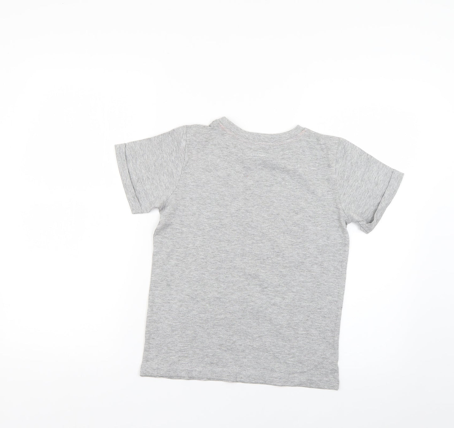 young style Boys Grey   Basic T-Shirt Size 7-8 Years