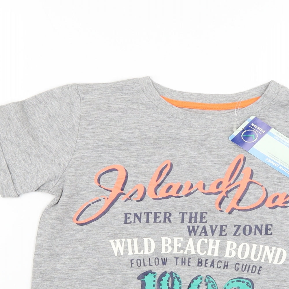 young style Boys Grey   Basic T-Shirt Size 7-8 Years