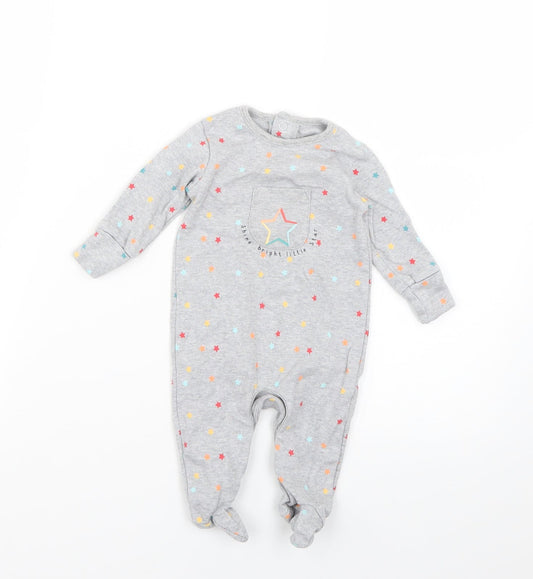 Matalan Baby Grey Geometric  Babygrow One-Piece Size 0-3 Months