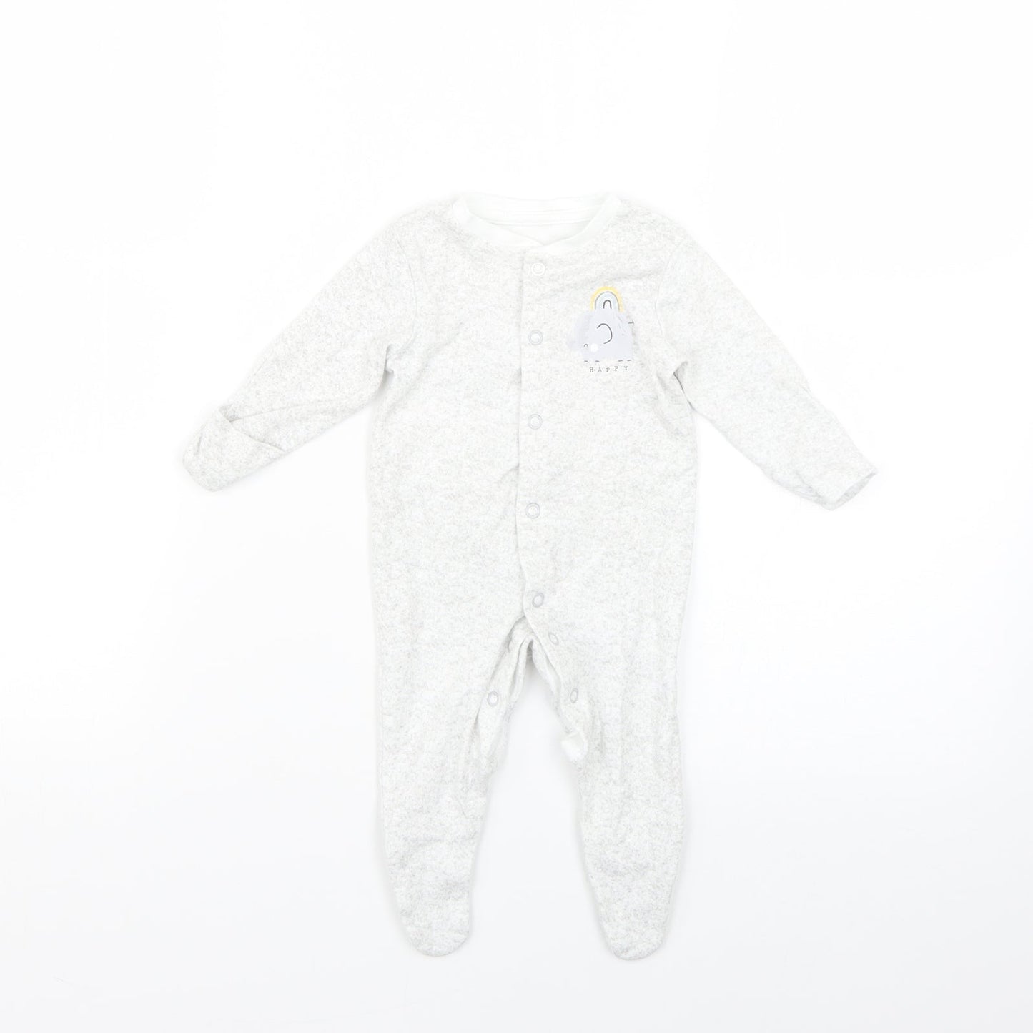 Primark Baby Grey Geometric  Babygrow One-Piece Size 0-3 Months