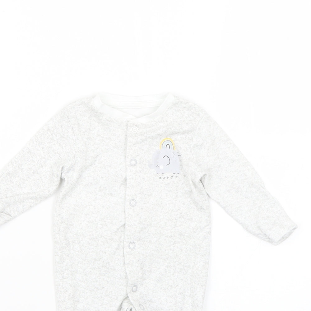 Primark Baby Grey Geometric  Babygrow One-Piece Size 0-3 Months