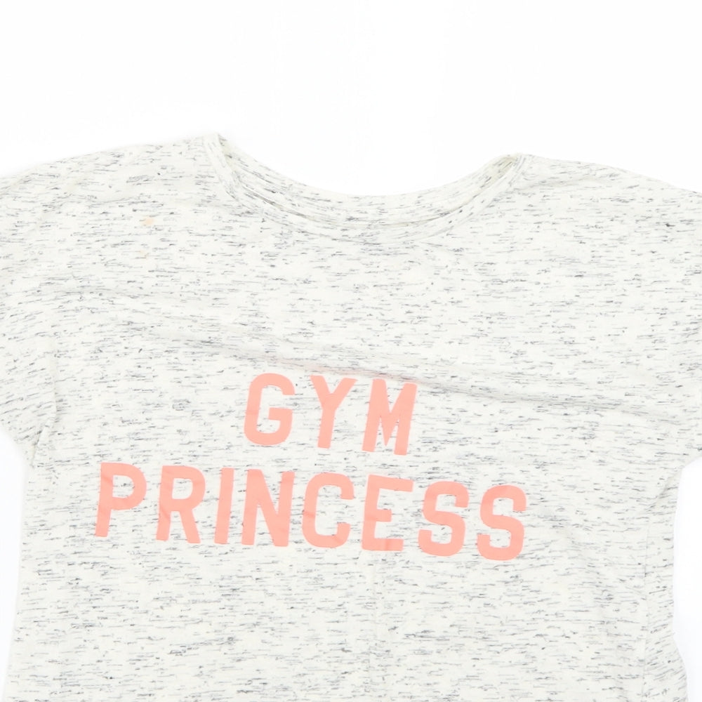 Matalan Girls Grey   Basic T-Shirt Size 10-11 Years