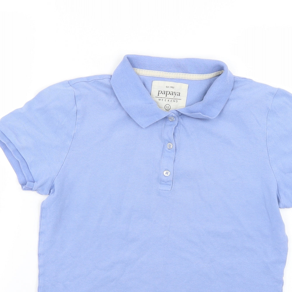 Matalan Womens Blue   Basic Polo Size 12