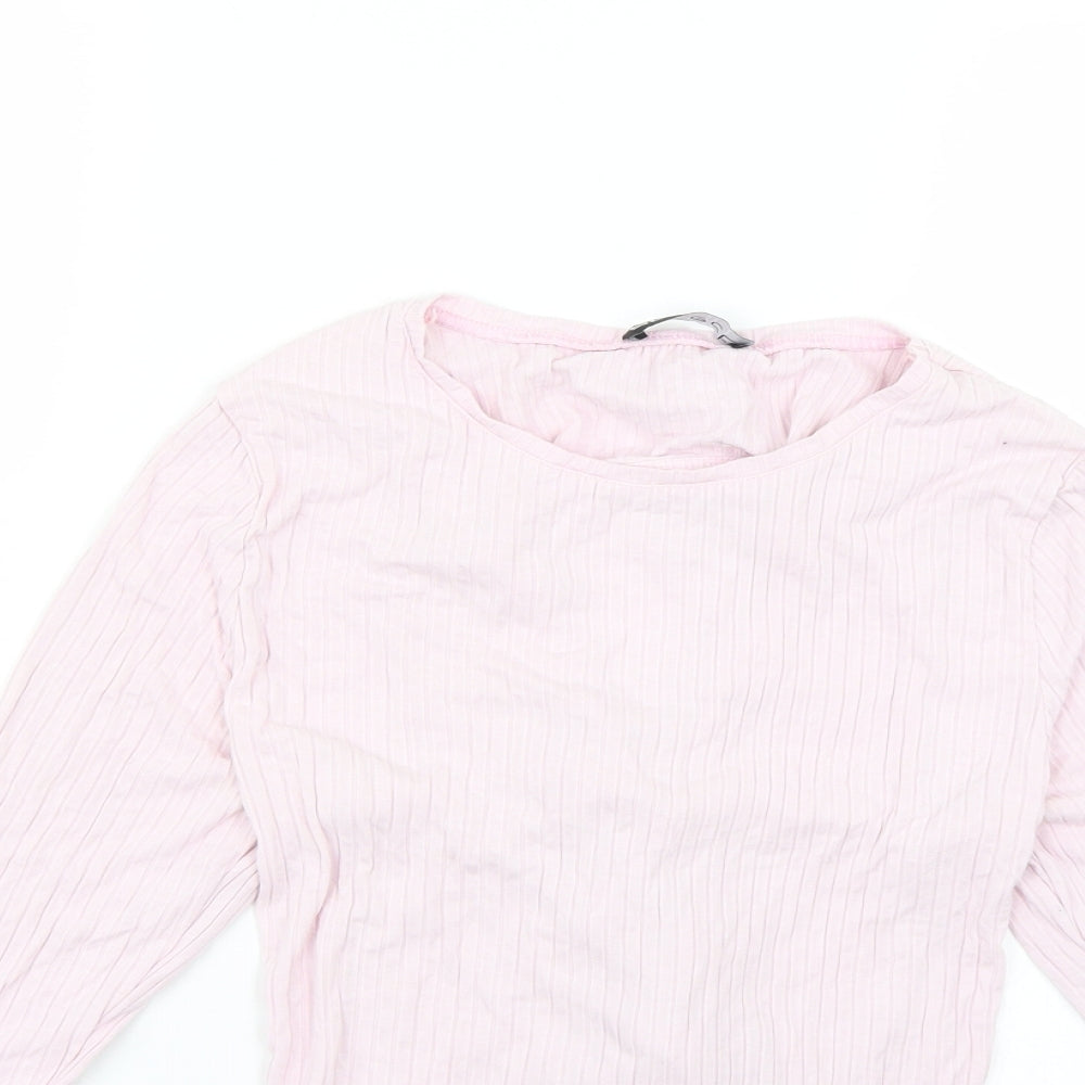 Select Womens Pink   Basic Blouse Size L