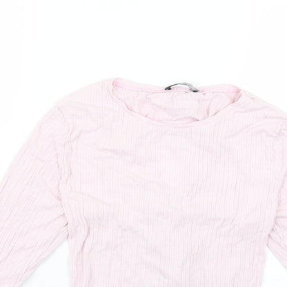 Select Womens Pink   Basic Blouse Size L