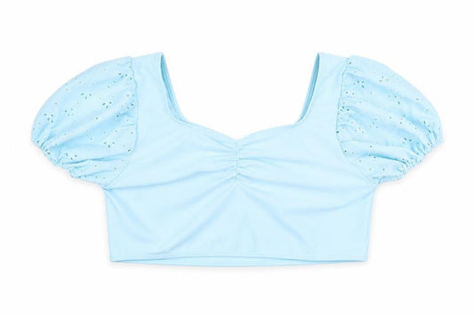 George Girls Blue   Cropped Blouse Size 13-14 Years