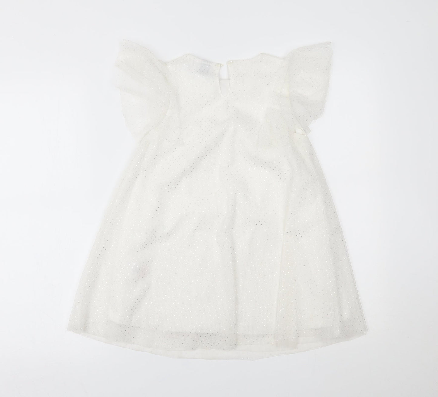 Little Kids Girls White   Fit & Flare  Size 5-6 Years