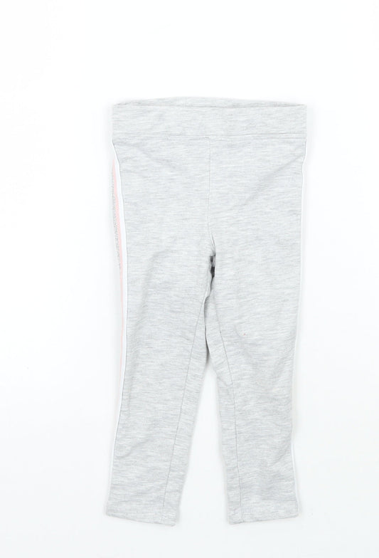 H&M Girls Grey   Sweatpants Trousers Size 2 Years