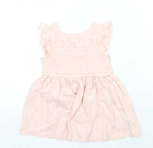 NEXT Girls Pink Floral  A-Line  Size 12 Months