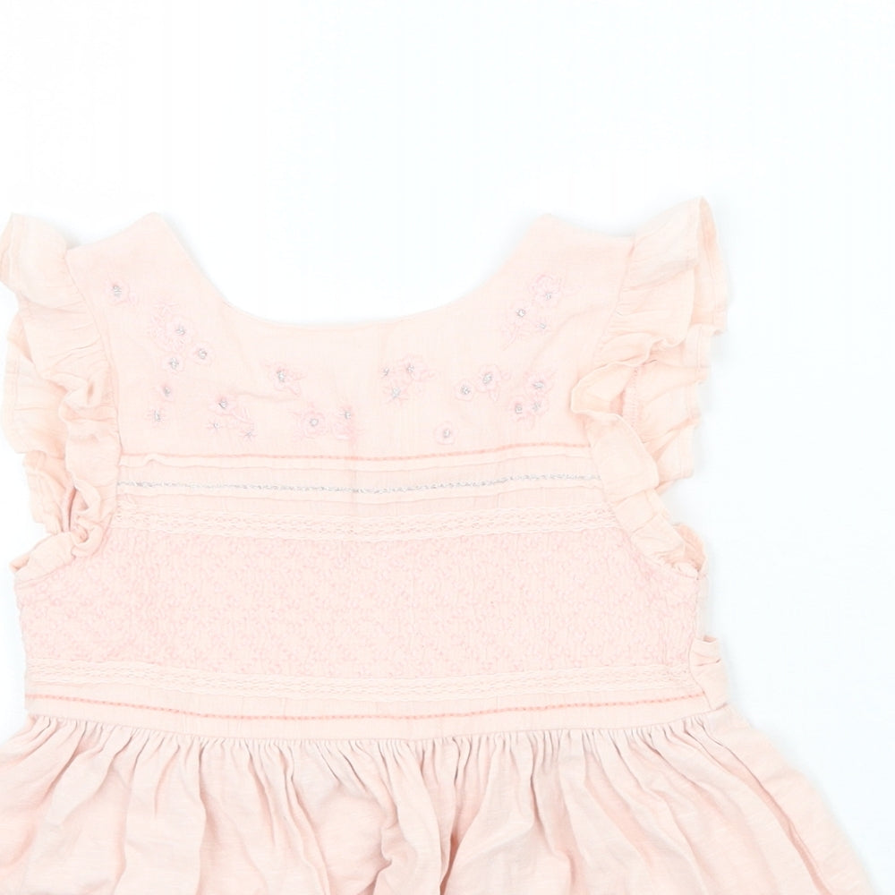 NEXT Girls Pink Floral  A-Line  Size 12 Months
