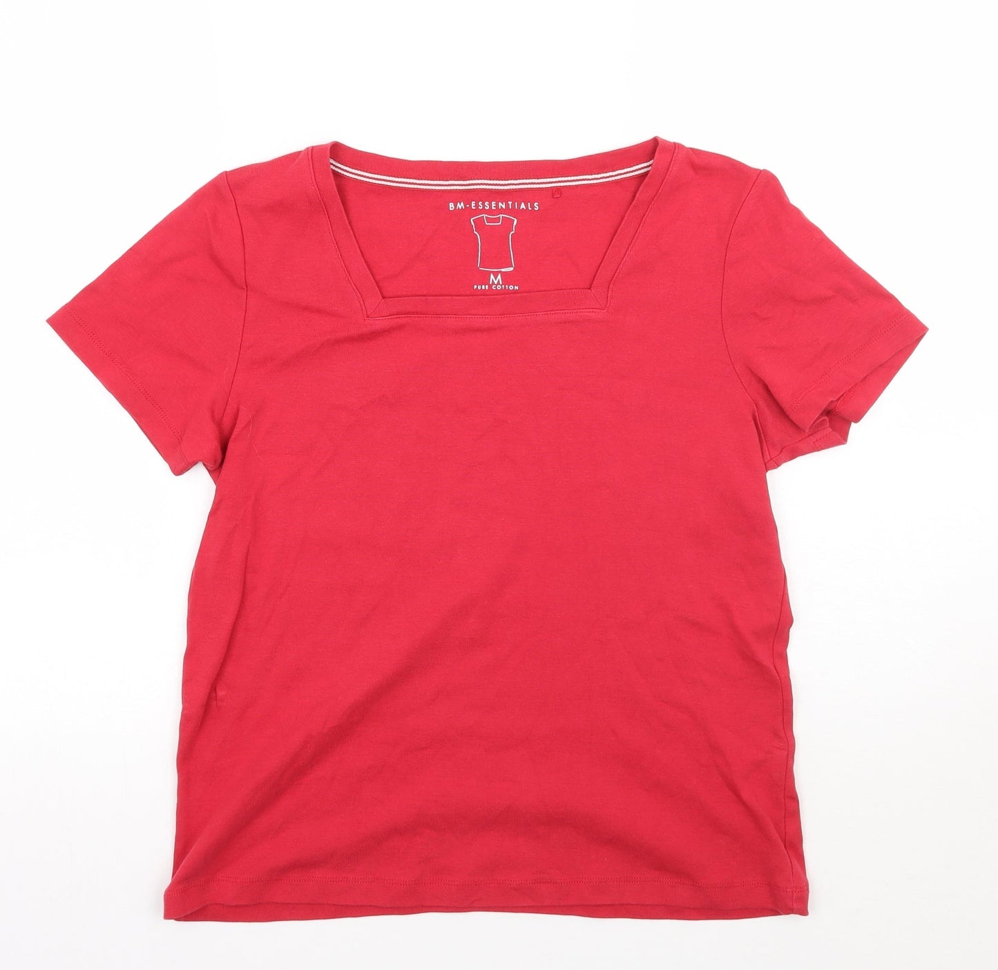 BM Womens Red   Basic T-Shirt Size M