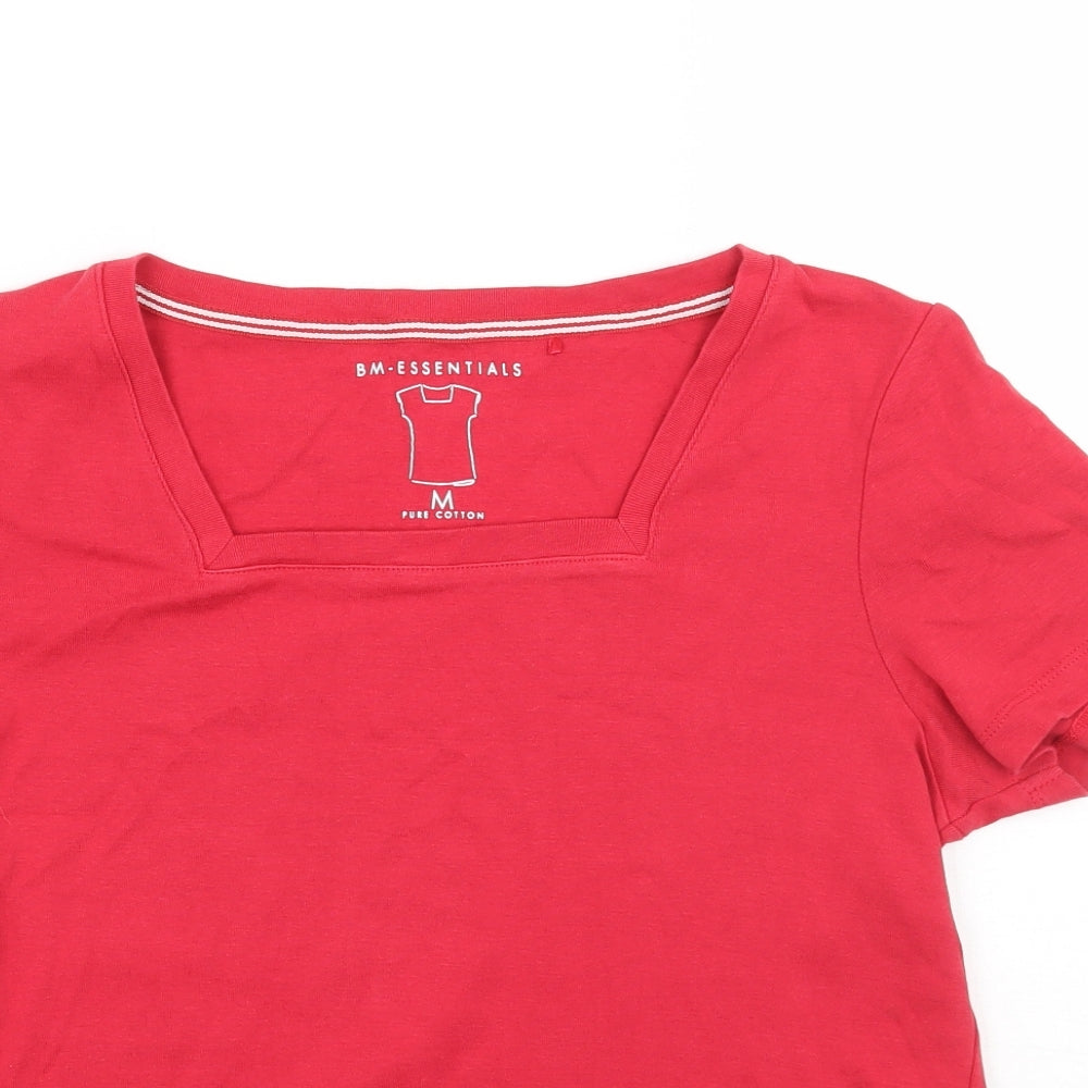 BM Womens Red   Basic T-Shirt Size M
