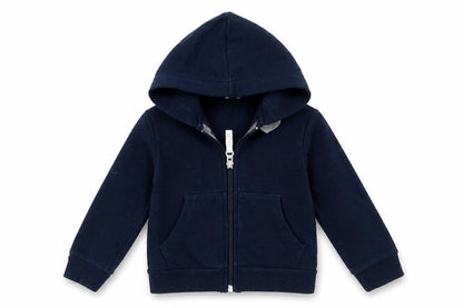 Front view of H&M girls’ blue jacket coat, size 2, years