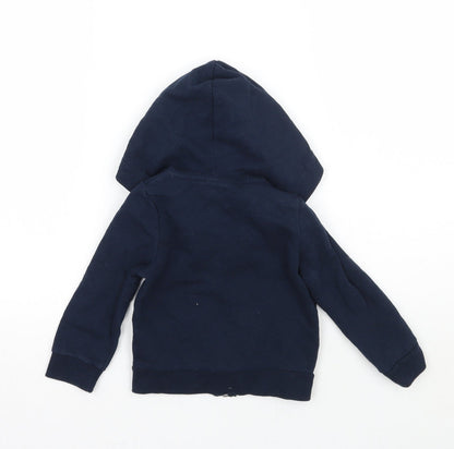 Back view of H&M girls’ blue jacket coat, size 2, years