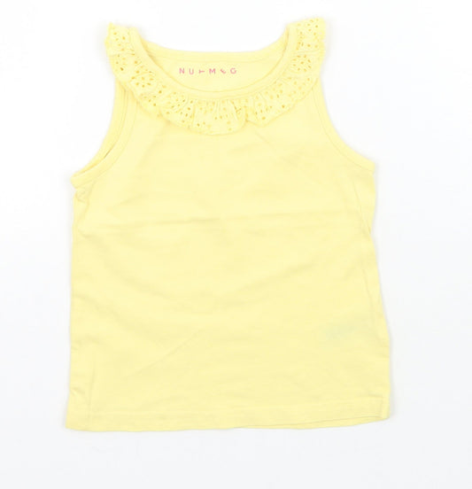 Nutmeg Girls Yellow   Basic Tank Size 12-18 Months