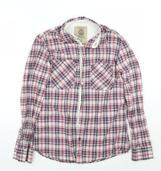 NEXT Mens Pink Check   Button-Up Size M