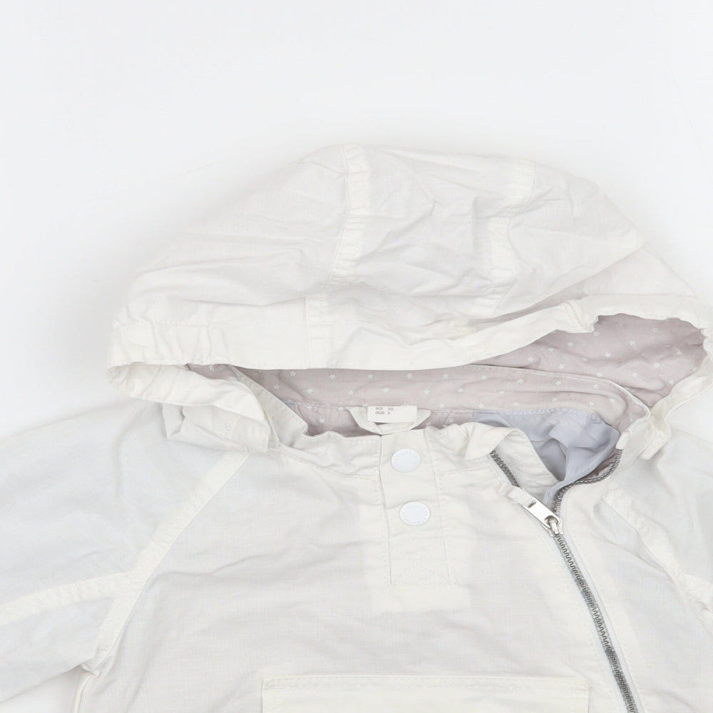 H&M Girls White   Jacket  Size 2 Years