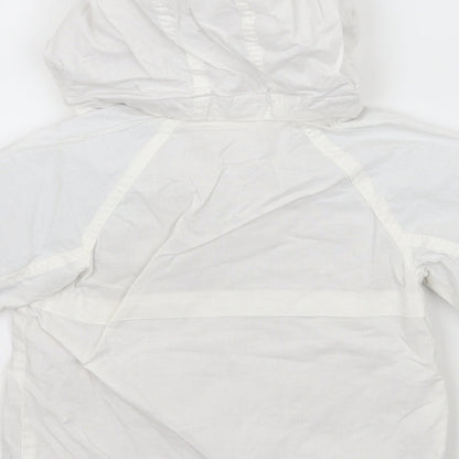 Brand and care label for H&M girls’ white jacket, size 2, years