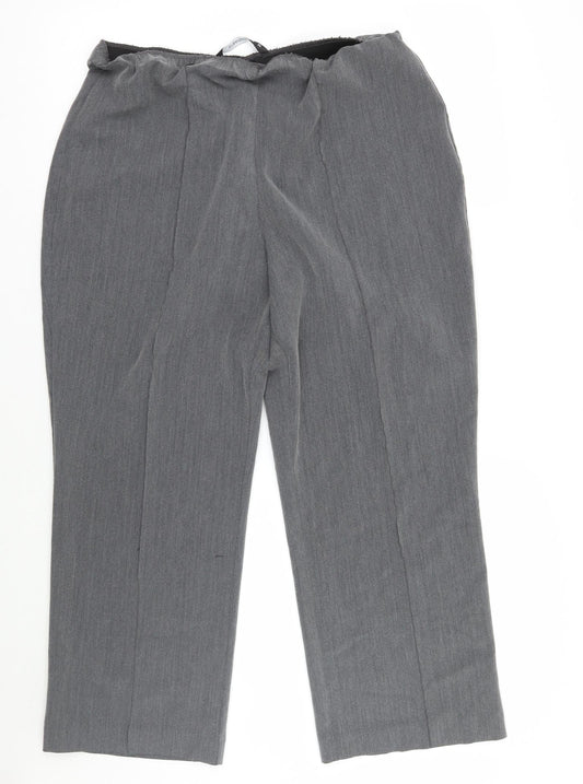 Bm  Womens Grey   Trousers  Size 14 L25 in