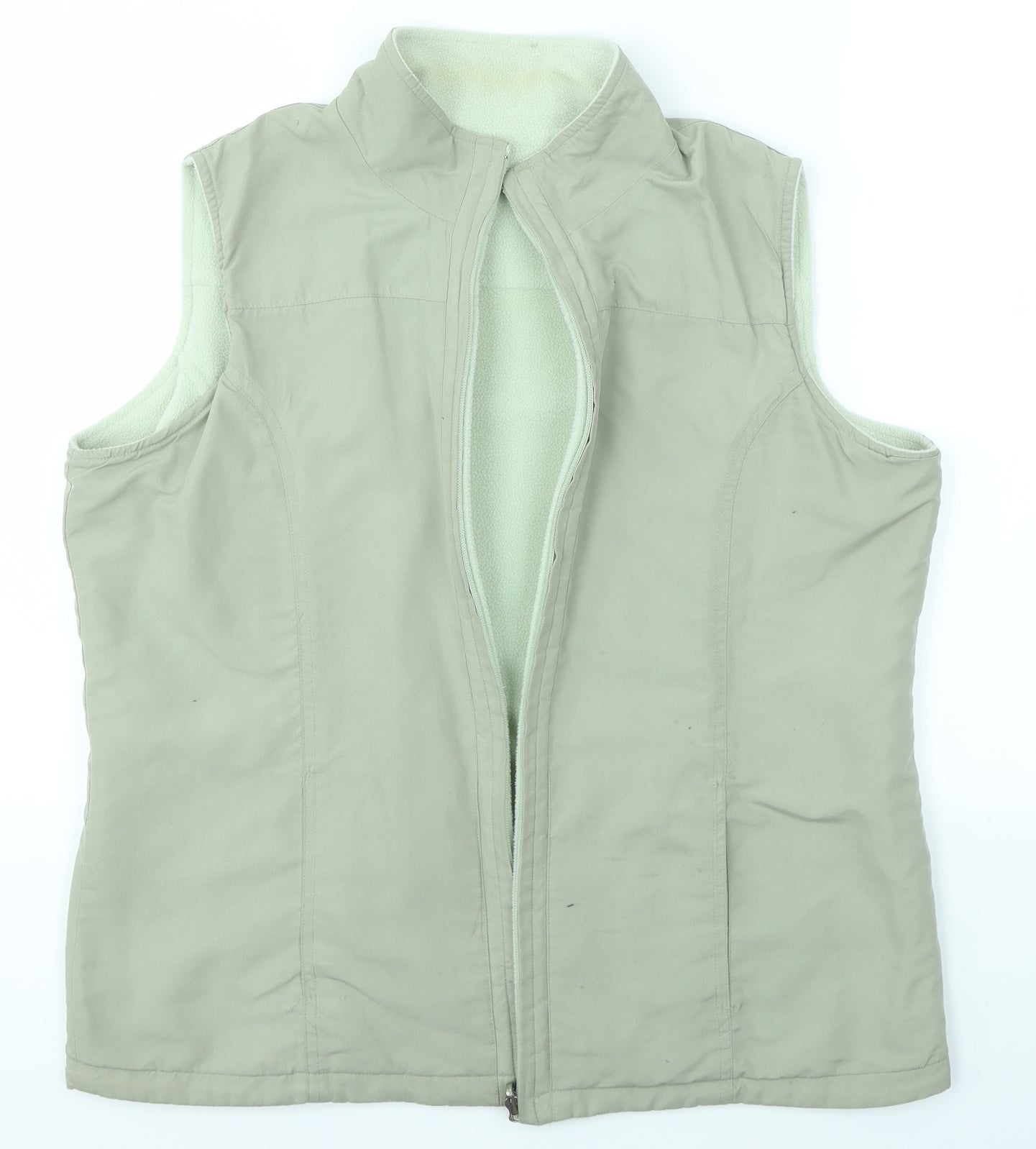 Bonmarché Womens Green   Gilet Coat Size S  - Reversible