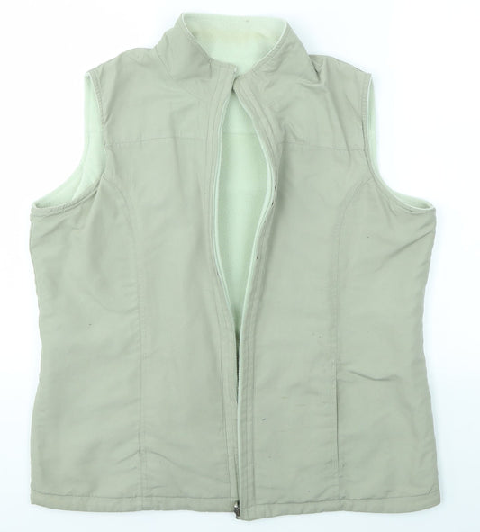 Bonmarché Womens Green   Gilet Coat Size S  - Reversible