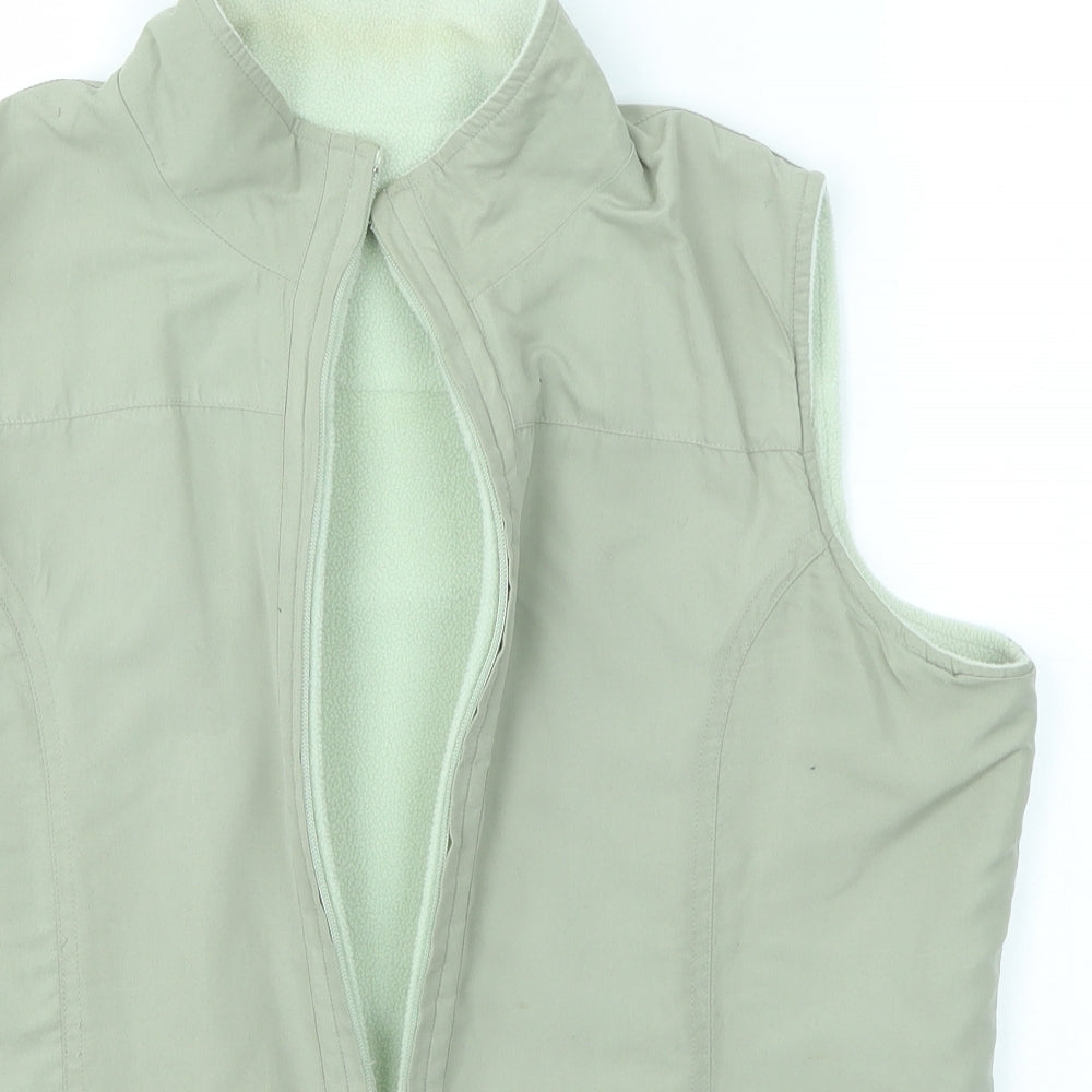 Bonmarché Womens Green   Gilet Coat Size S  - Reversible