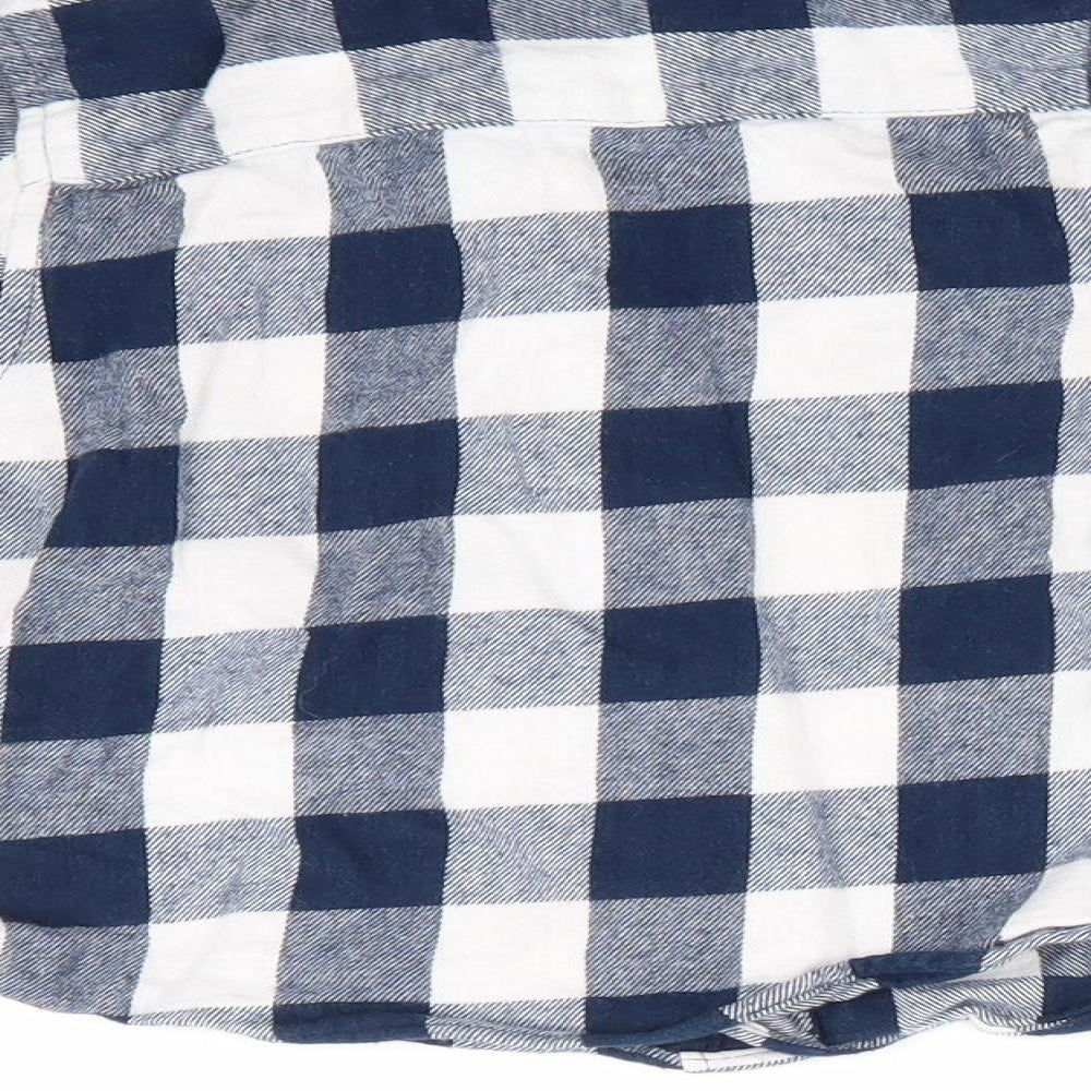 Mini Rebel Boys Blue Check  Basic Button-Up Size 12-18 Months