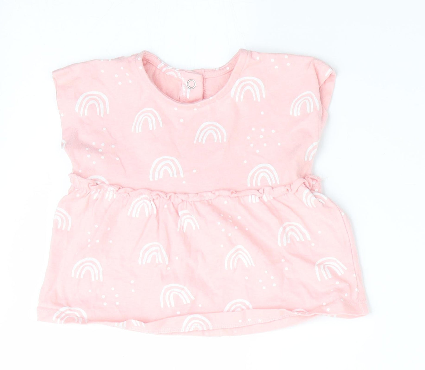 George Girls Pink Geometric  A-Line  Size 3-6 Months
