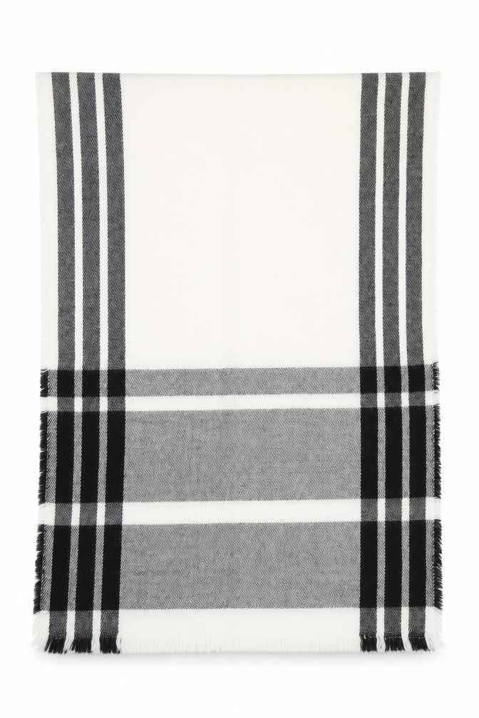 Atmosphere Womens Black Check   Shawl/Wrap