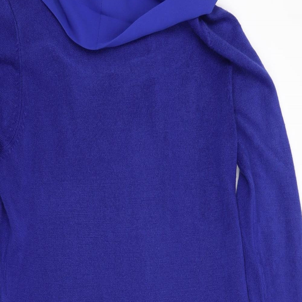 Marks and Spencer Womens Blue   Fit & Flare    - Fabric Neck Knitted body