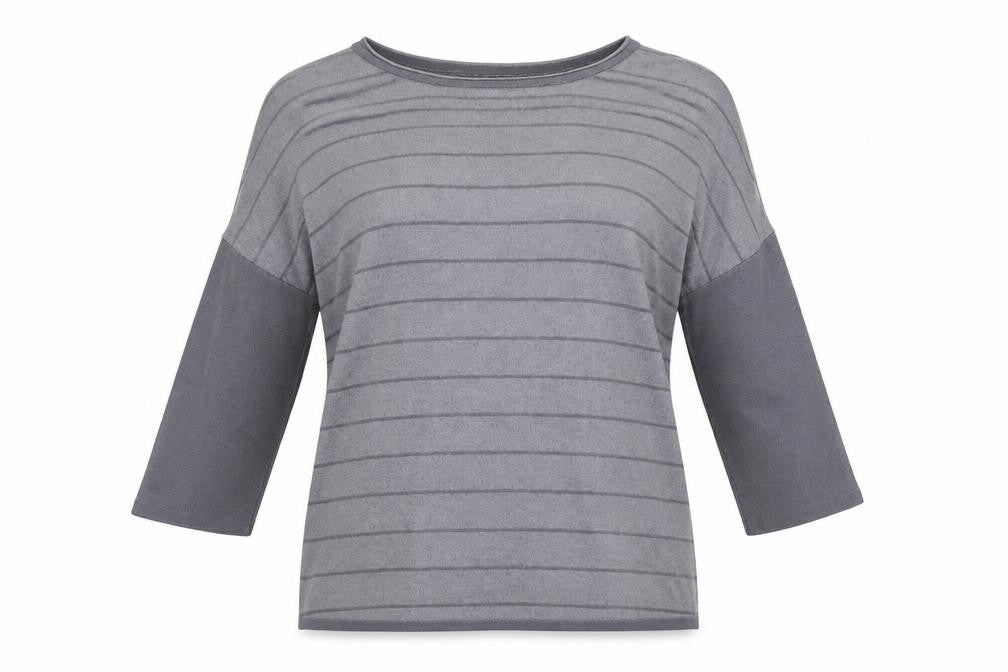 One More Story Womens Grey Striped  Pullover Jumper Size 6