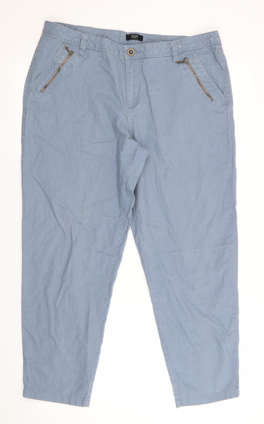 Florence and Fred Womens Blue   Cropped Trousers  L26 in