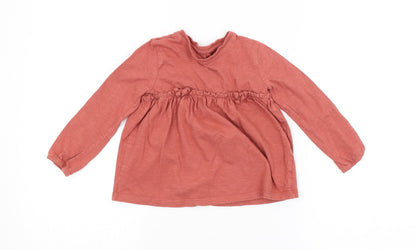 Front view of George girls’ multicoloured basic t-shirt, size 2-3, years