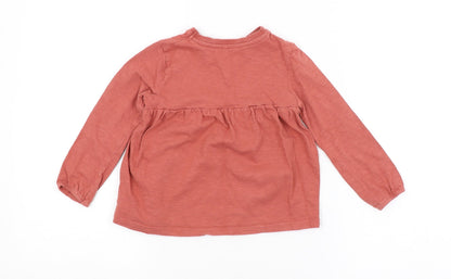 Back view of George girls’ multicoloured basic t-shirt, size 2-3, years