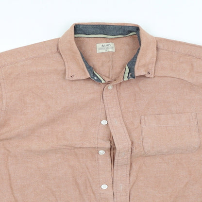 Close-up detail of ACW85 men’s multicoloured button-up, size M