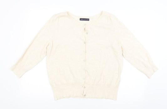 M&S Womens Beige   Cardigan Jumper