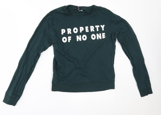 H&M Womens Green   Pullover Jumper Size XS  - property of no one