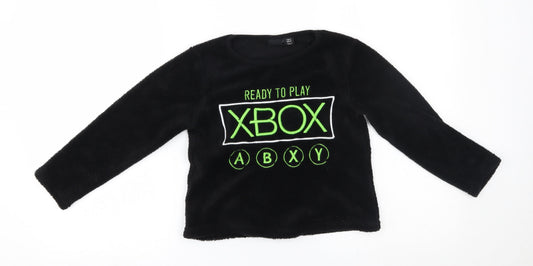 Primark Boys Black    Pyjama Top Size 7-8 Years  - xbox, loungewear