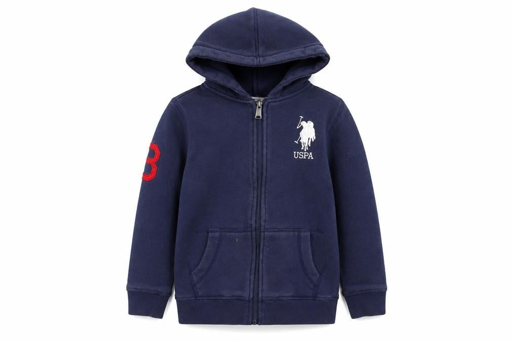 US Polo Assn. Girls Blue   Full Zip Hoodie Size 9-10 Years
